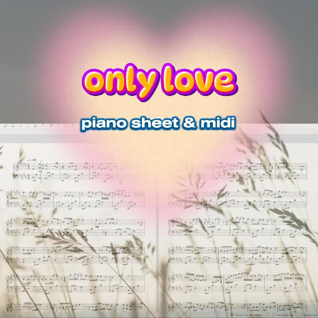 only love piano sheet & midi trademark-Cover only love piano sheet & midi trademark-Cover
